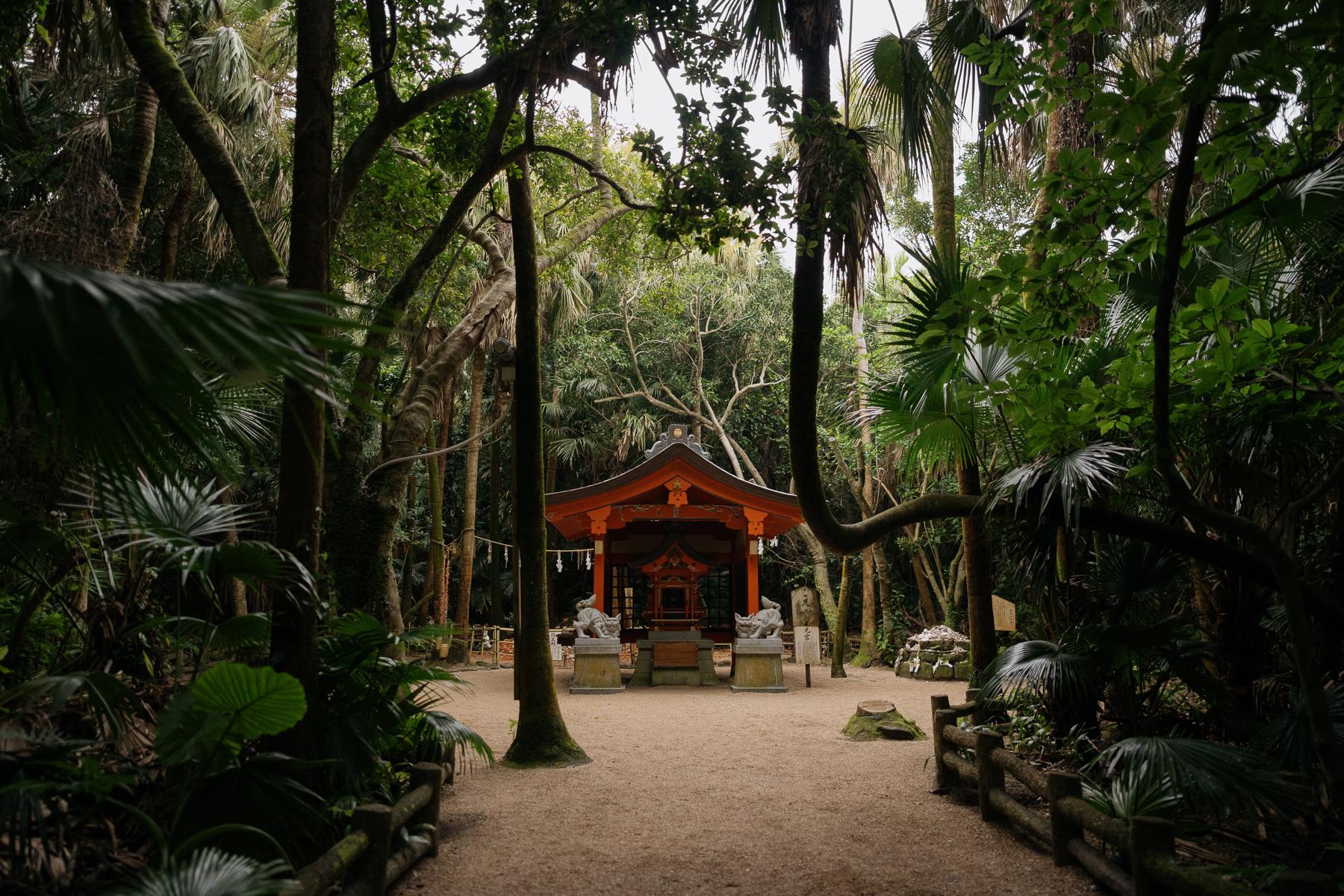 A shrine on a small beach island (Aoshima) in Miyazaki prefecture. 